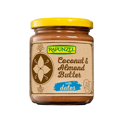 Kokos- og mandelsmør (Almond butter) med Dadler Øko fra Rapunzel