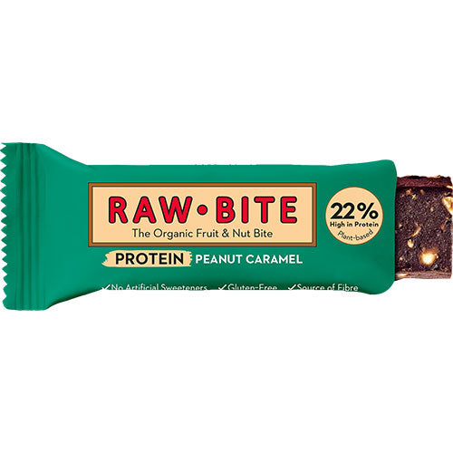 RawBite Proteinbar Peanut Caramel Ø | 45 gr fra RawBite