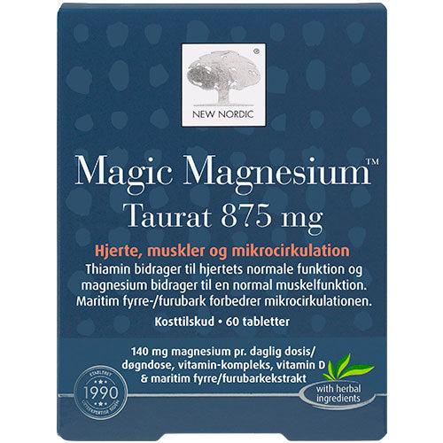 New Nordic Magic Magnesium Taurat | 60 tabletter fra New Nordic