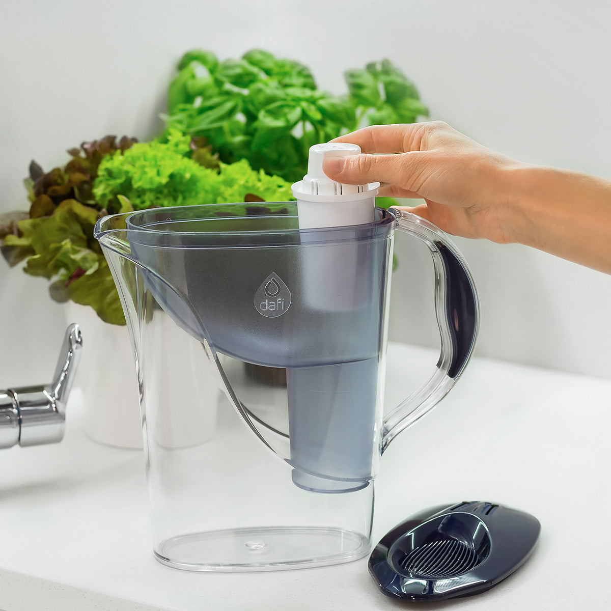 Vannfilter Kanne Hvit 2,4 Liter fra Dafi