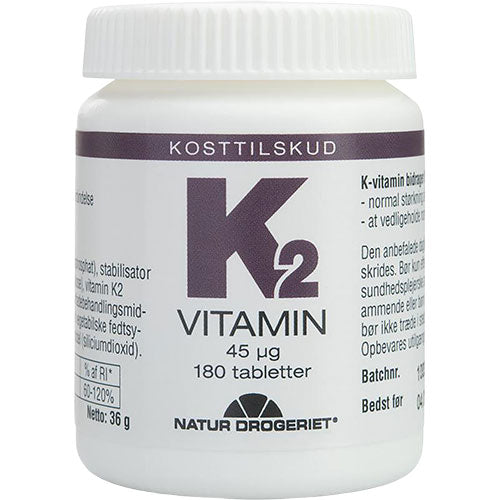 Natur-Drogeriet K2-vitamin | 180 Tabl. fra Natur-Drogeriet