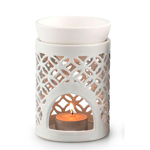 Duftlampe Hvit Hullmønster fra Urtegaarden