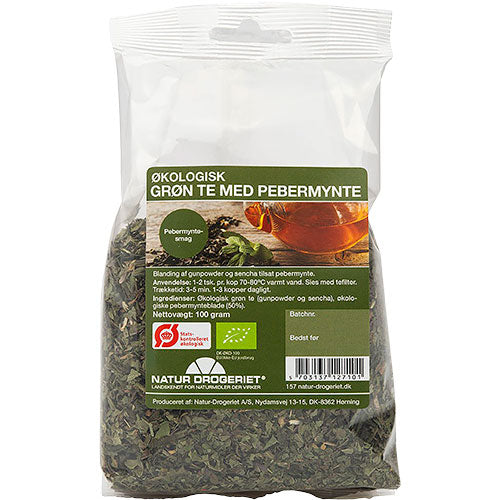 Te-serien grønn te med peppermynte Ø | 100 gr