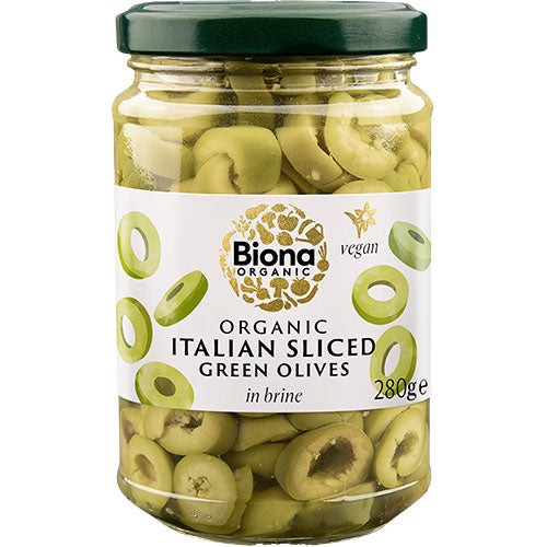 Organic Oliven (grønne) i skiver Økologisk fra Biona Organic