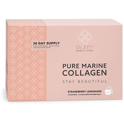 Pure Marine Collagen Jordbær Sitronade 30 x 5 gr fra Plent