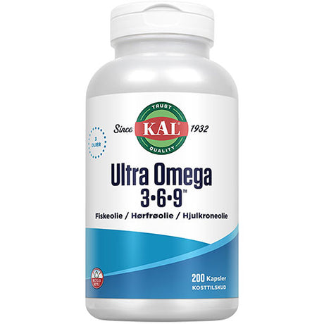 Kal Ultra Omega 3-6-9 | 200 kapsler fra Kal