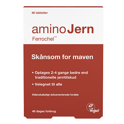 Amino Jern 25 mg ? Mildt Jern for Daglig Tilskudd fra aminoJern