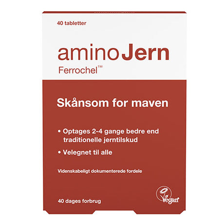 Amino Jern 25 mg ? Mildt Jern for Daglig Tilskudd fra aminoJern
