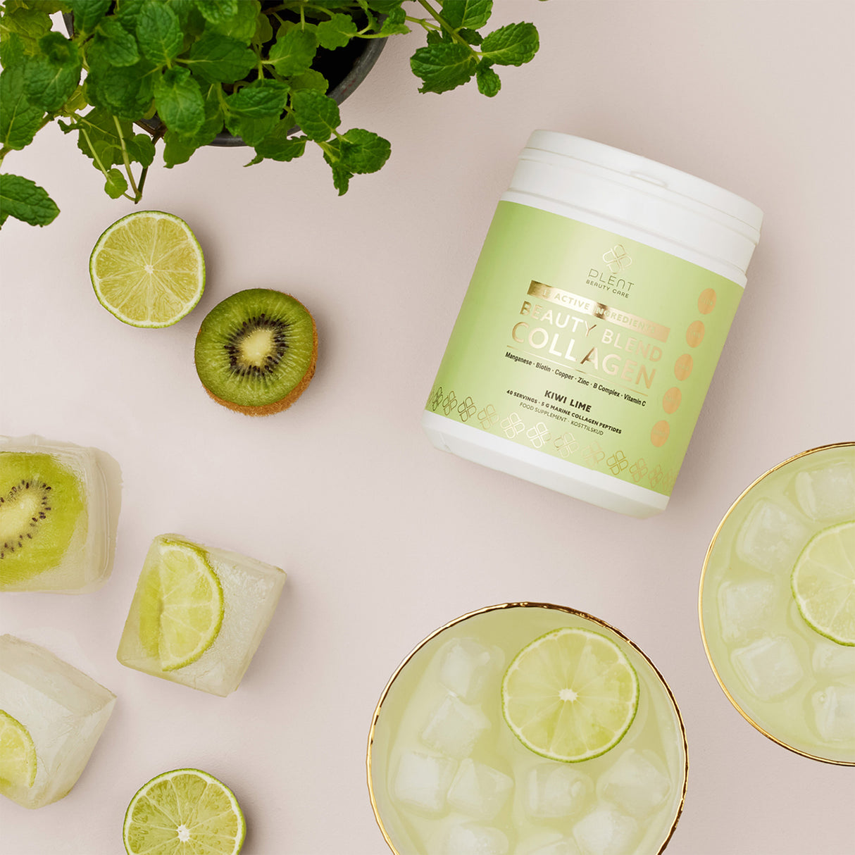 Plent Beauty Blend Collagen | Kiwi Lime fra Plent
