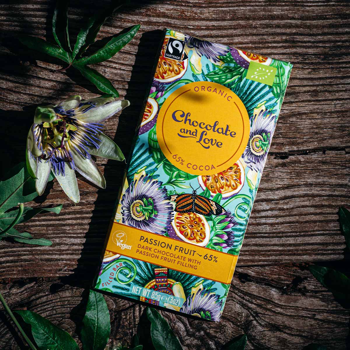 Sjokolade fylt med Pasjonsfrukt Øko fra fra Chocolate and Love