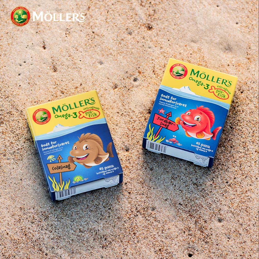 Omega-3 Fisk Jordbær fra Möller's Tran