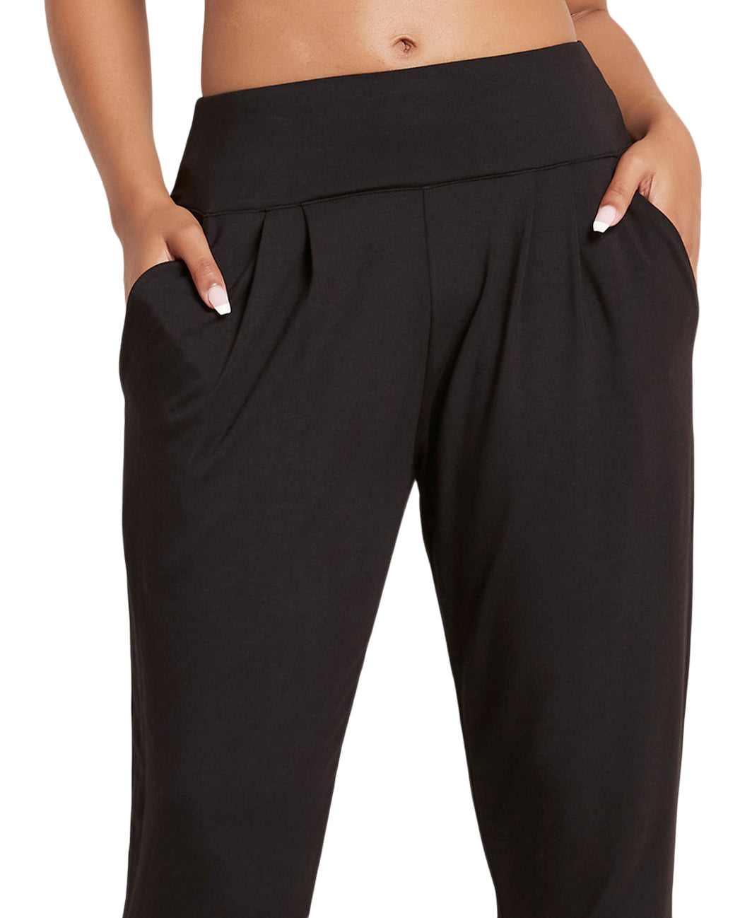 Boody Downtime Lounge Pants Sort | Str. S fra Boody