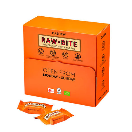 Officebox Cashew Bars fra RawBite
