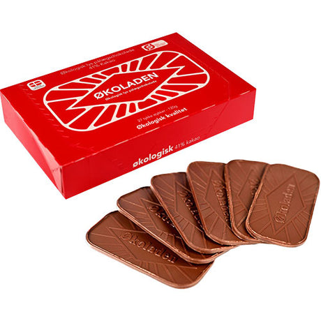 Påleggssjokolade lys 41% 27 stk Øko fra Økoladen