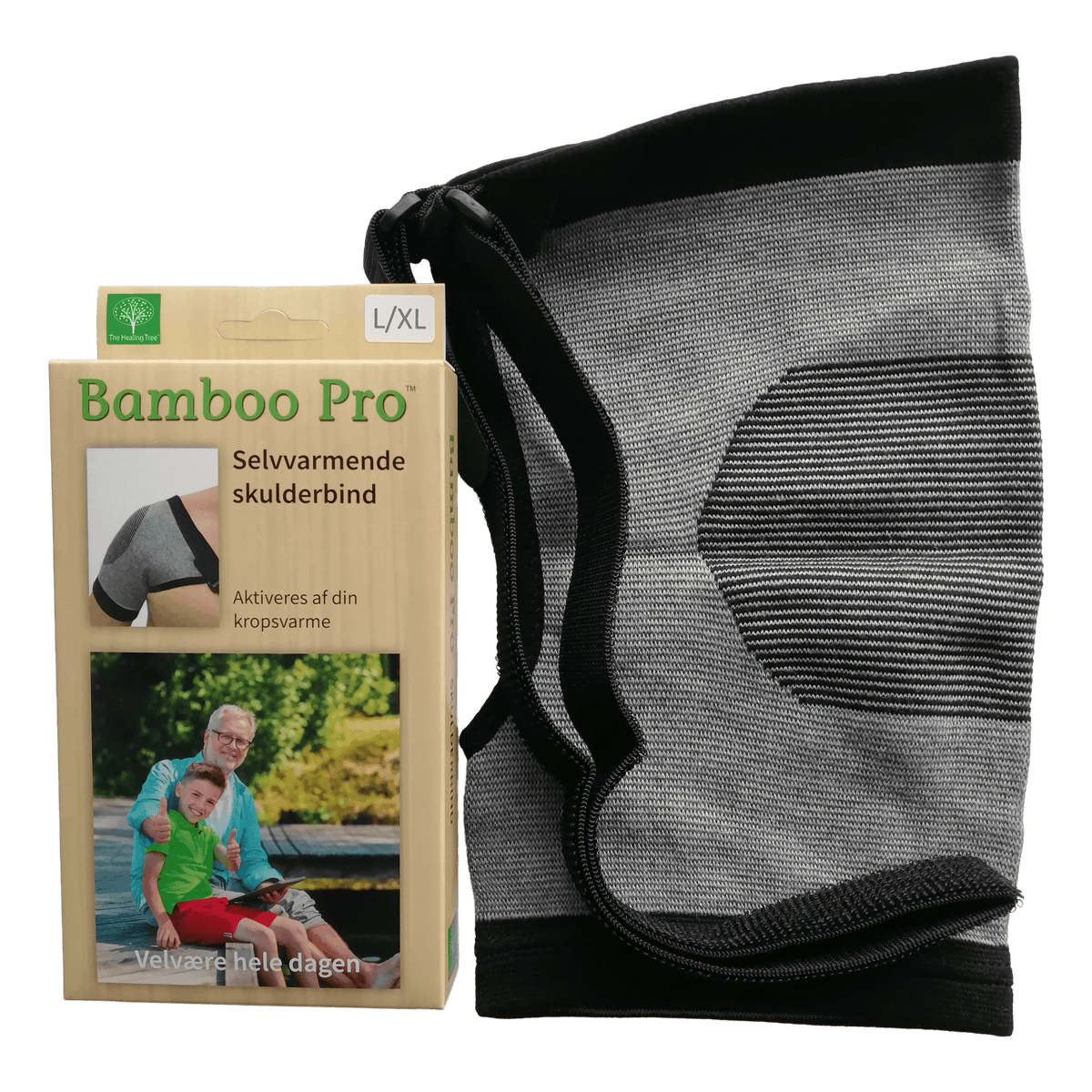 Bamboo Pro Skulderbind Selvvarmende | Str. L/XL