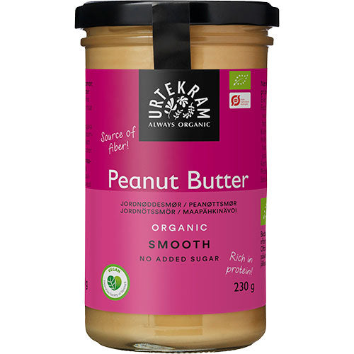 Urtekram Peanut Butter smooth Ø | 230 GR fra Urtekram