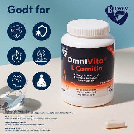 Biosym Omnivita L-carnitin | 100 kapsler fra Biosym