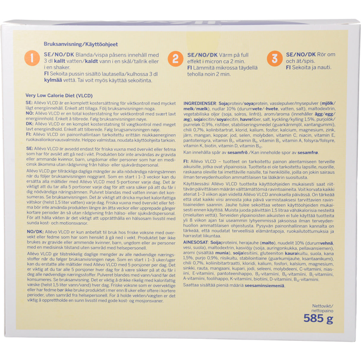 Allévo Suppe Nudler/Kylling VLCD fra Allevo