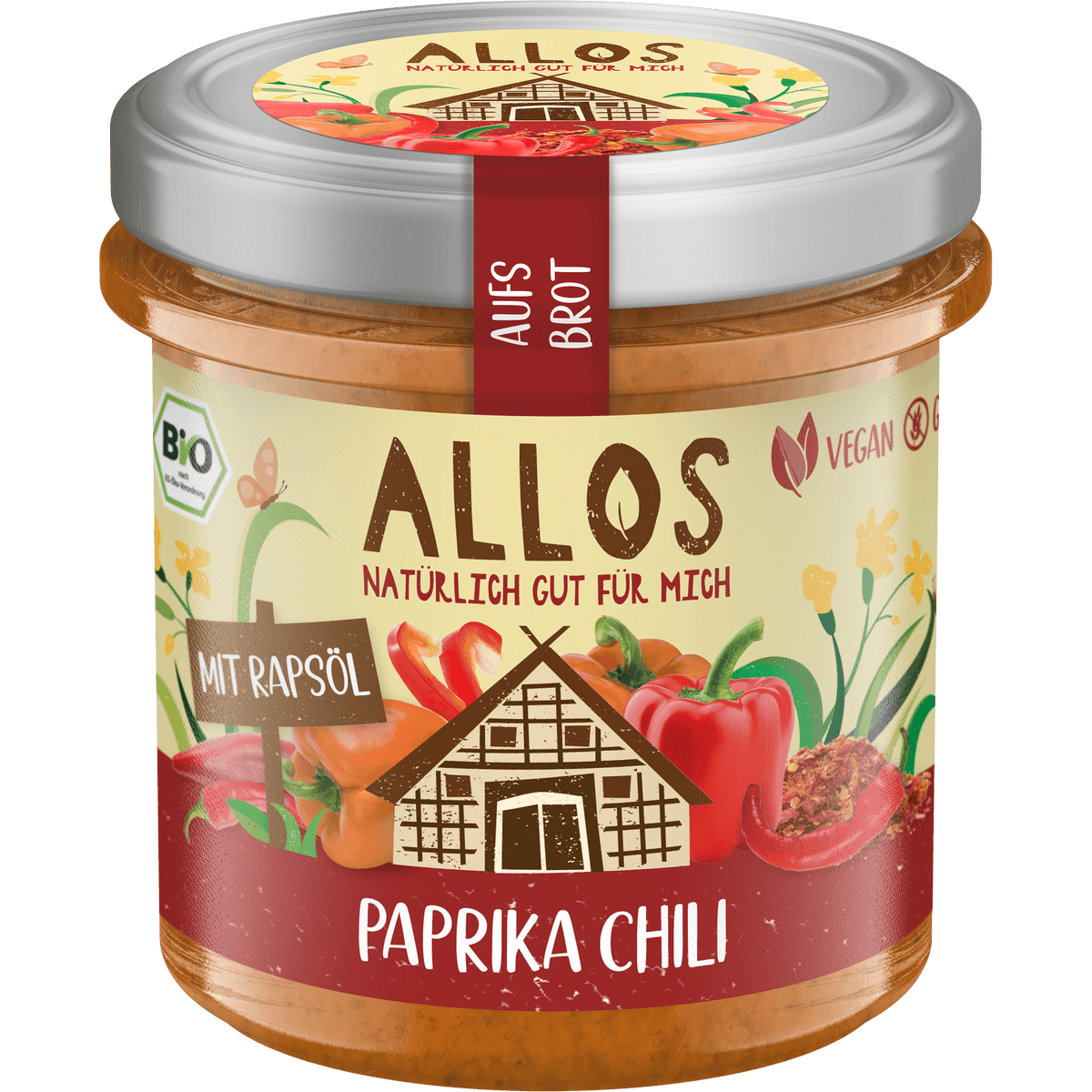 Allos Smørepålegg Aufs Brot Paprika Chili Økologisk | 140 g fra Allos