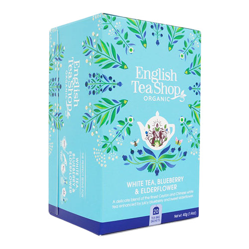 White Tea, Blueberry & Elderflower 20 Br. Ø fra English Tea Shop