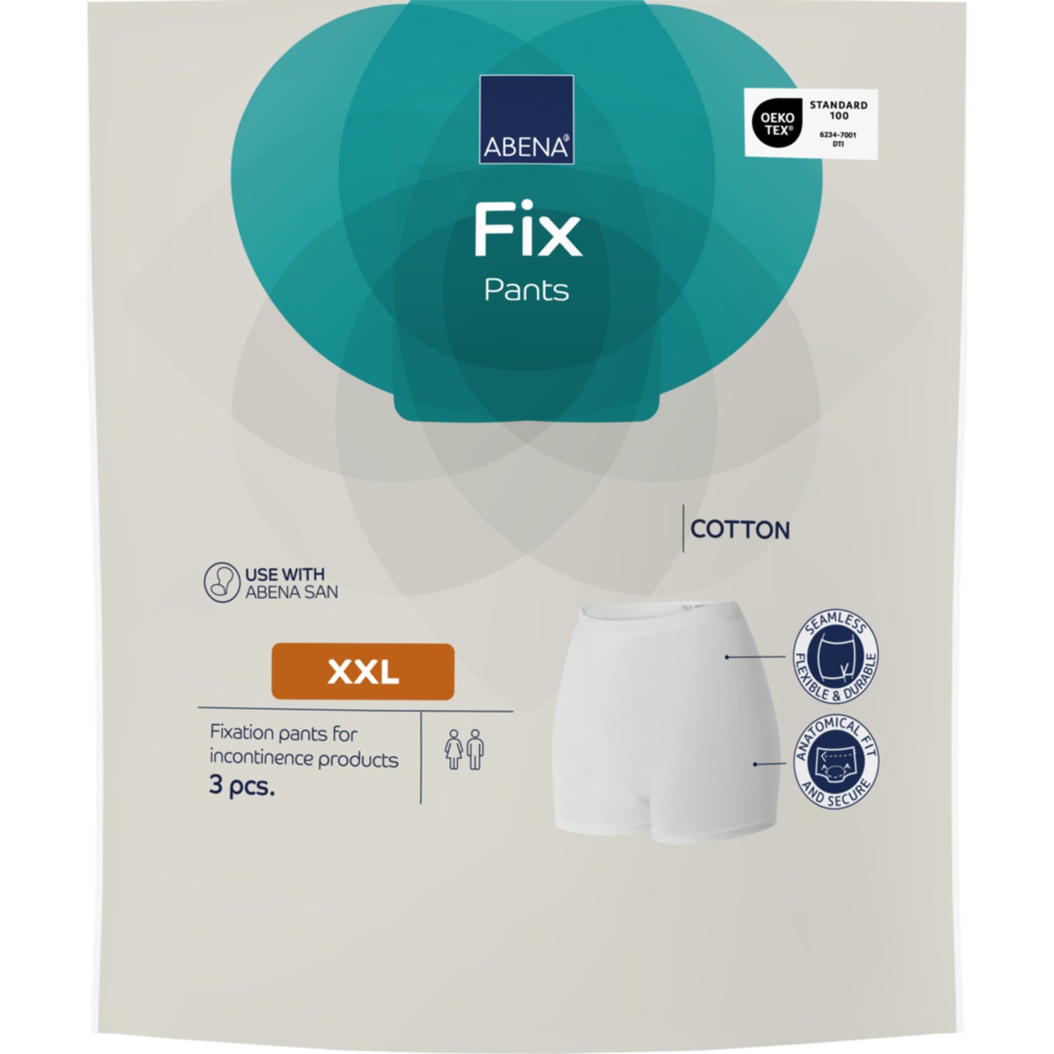 Fix Pants Fikseringsbukser Bomull, XXL med ben fra Abena