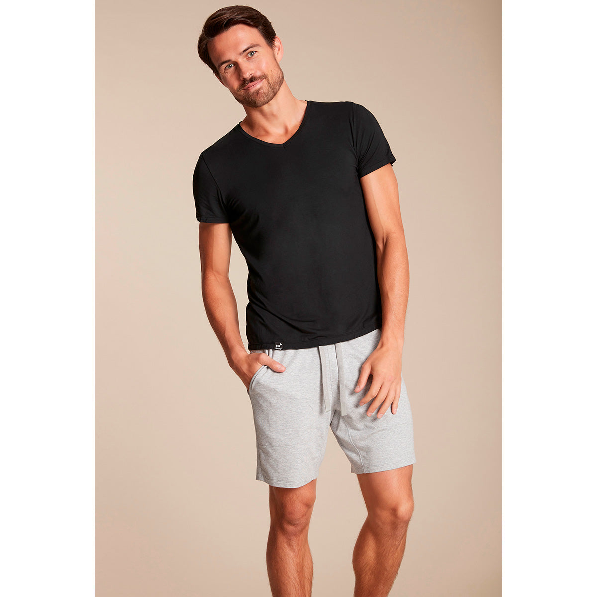 Boody Men´s V-neck T-shirt Sort | Str. Xl fra Boody