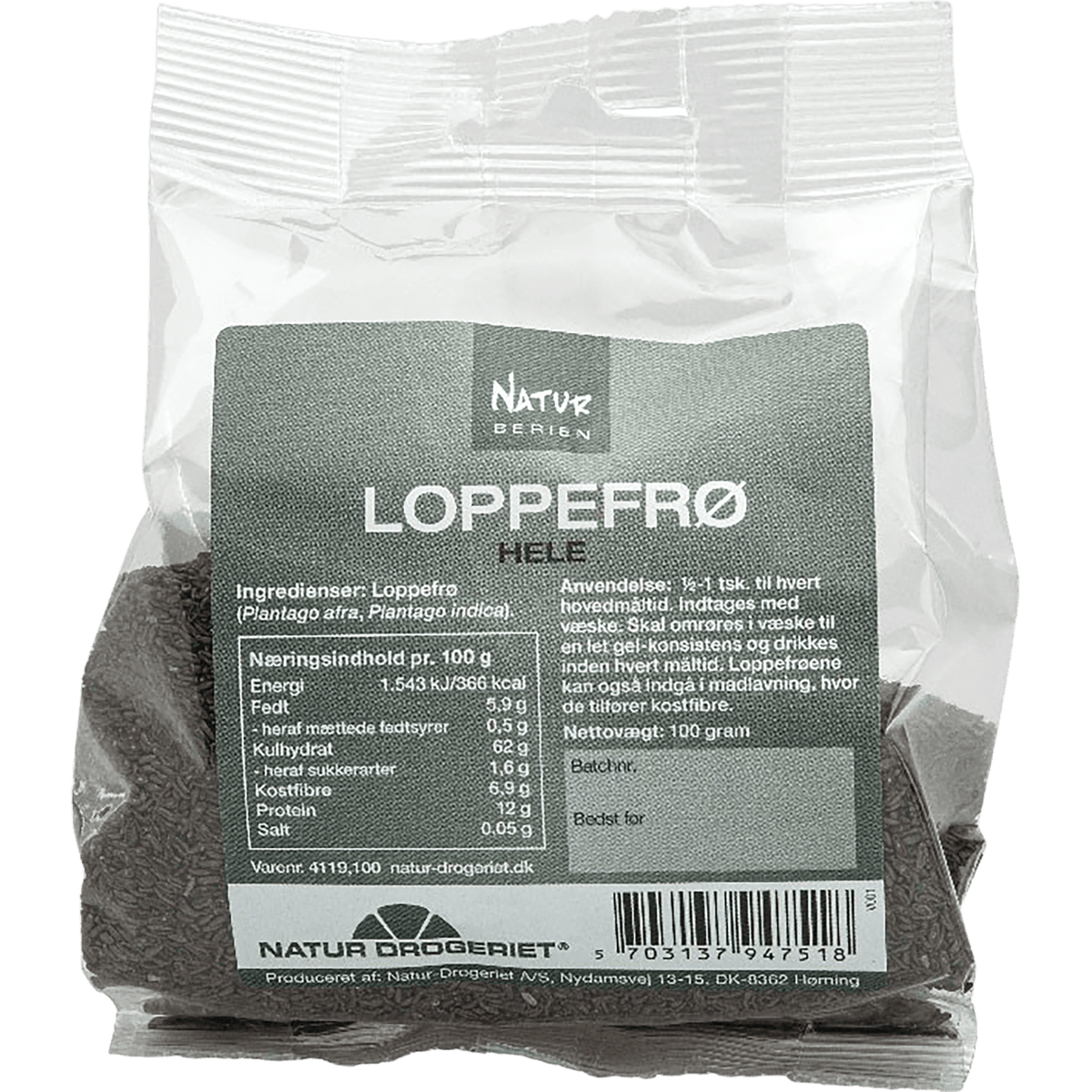 Natur-Drogeriet Hele Loppefrø | 100 g fra Natur-Drogeriet