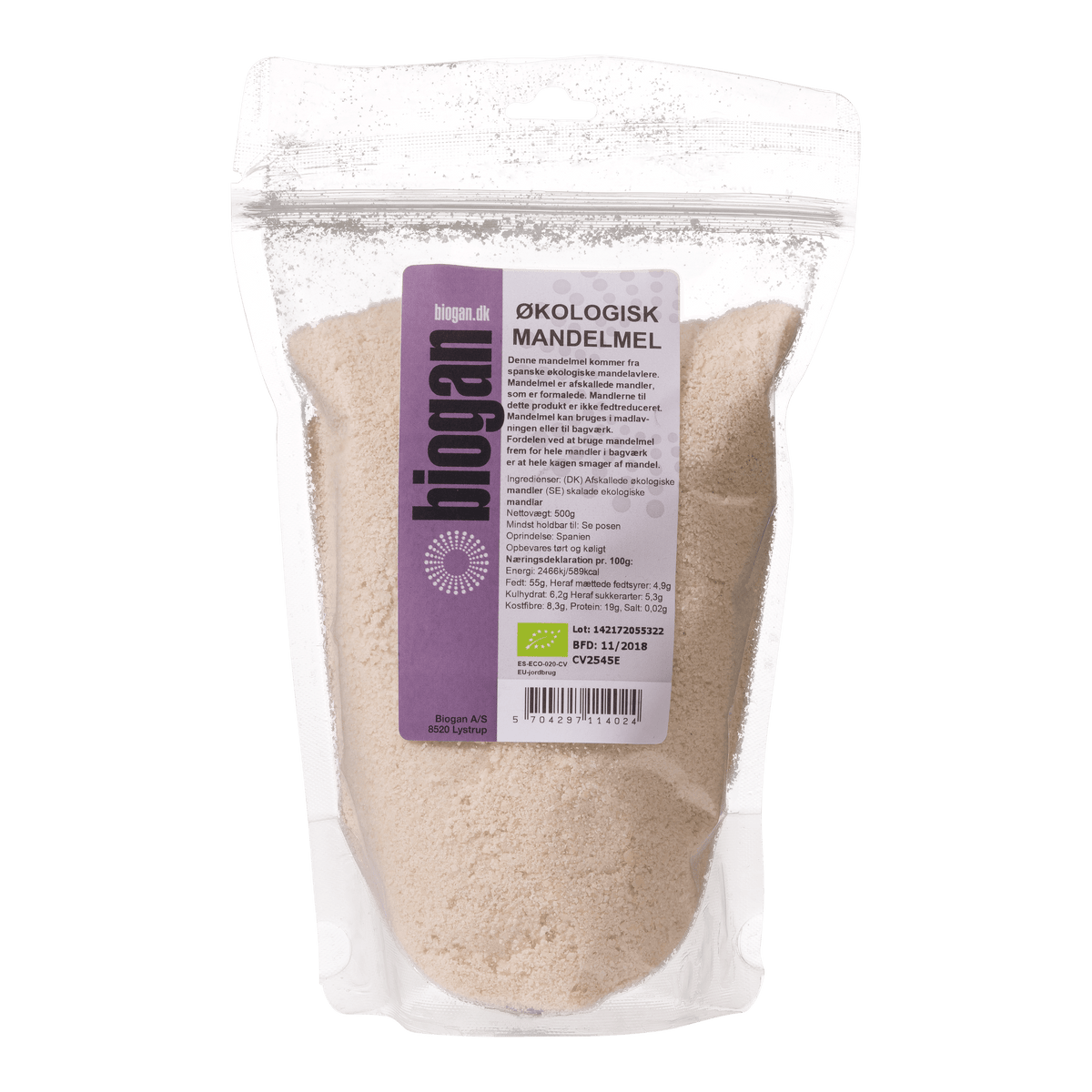 Biogan Mandelmel Økologisk | 500 g