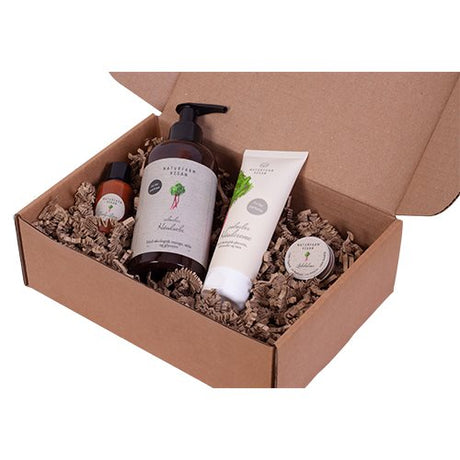 Set Handmade Olive Oil Såpe+Eksfolierende 100% bomull fra BIOselect