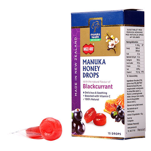 Manuka Honning Drops Solbær fra Manuka Health