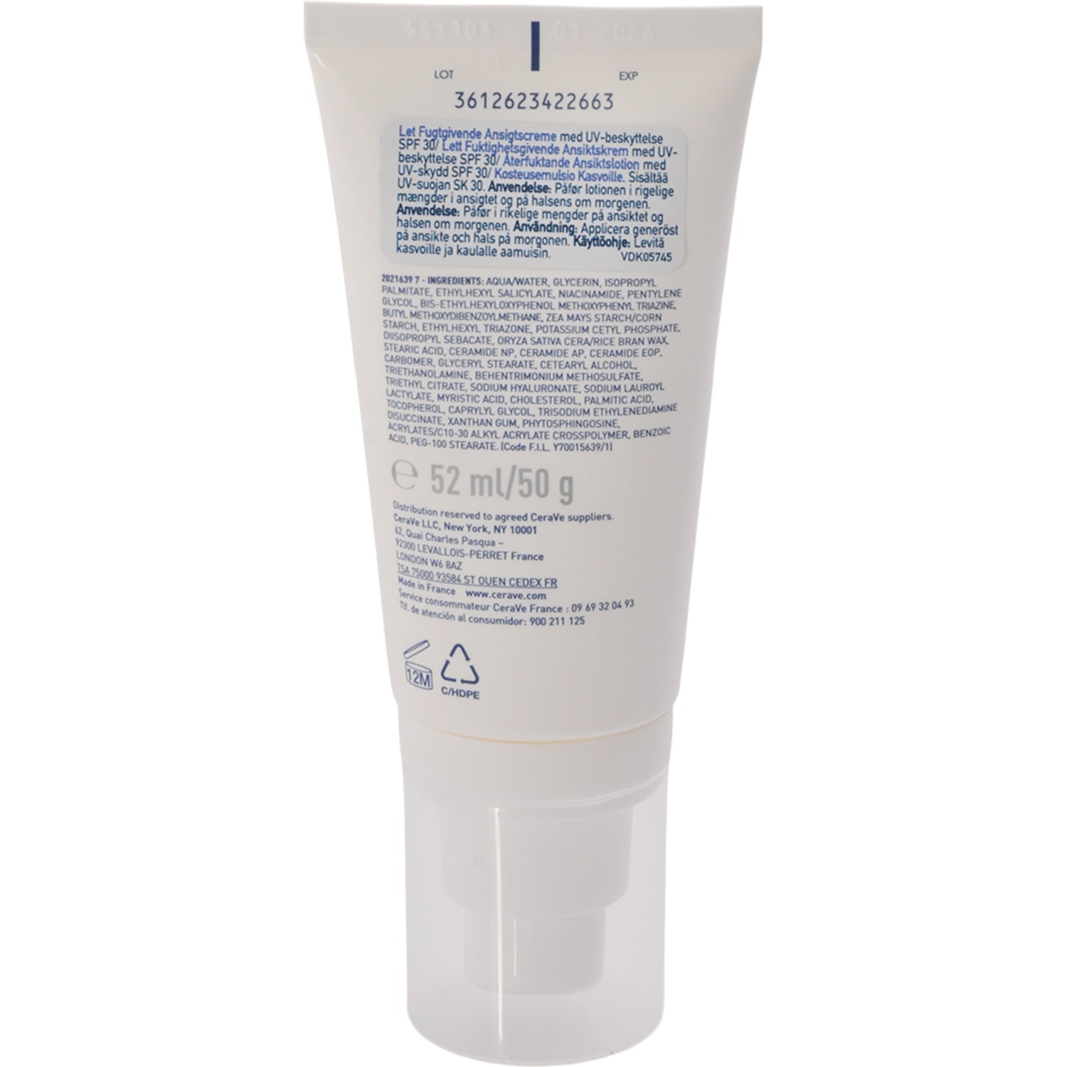 Facial Moisturising Lotion Am Spf30 fra CeraVe