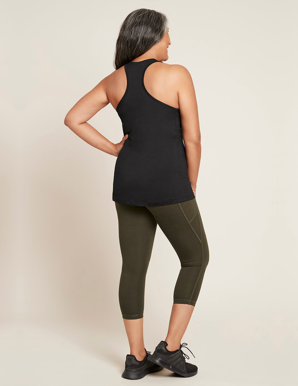 Boody Racerback Tank Top Active Sort | Str. M fra Boody