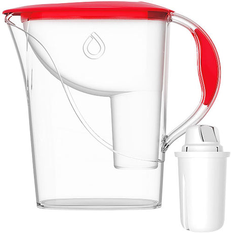 Vannfilter Kanne 2,4 L Rød fra Dafi