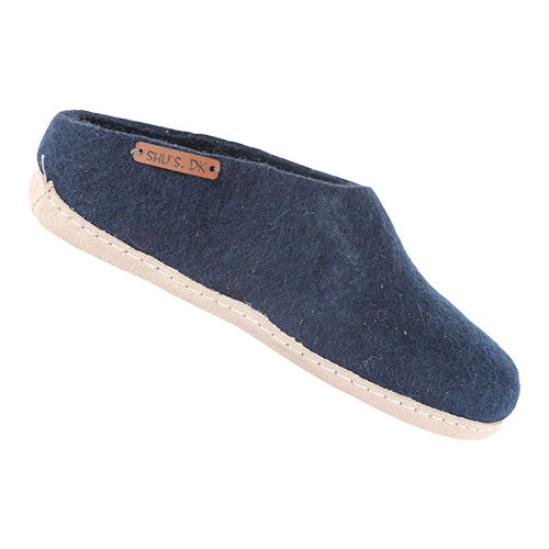 SHU`S hjemmesko med læder sål Blue | 38 fra SHUS