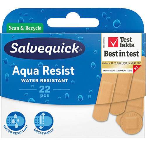 Salvequick med Aqua Resist Plaster fra Salvequick