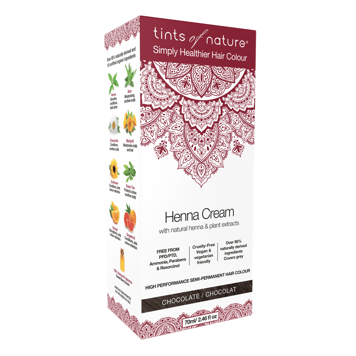 Tints of Nature Henna Hårfarge Krem | Chocolate