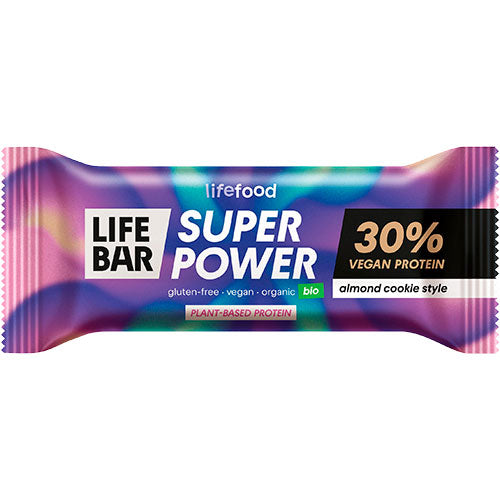 Lifefood Super Power proteinbar - almond cookie Ø | 40 gr