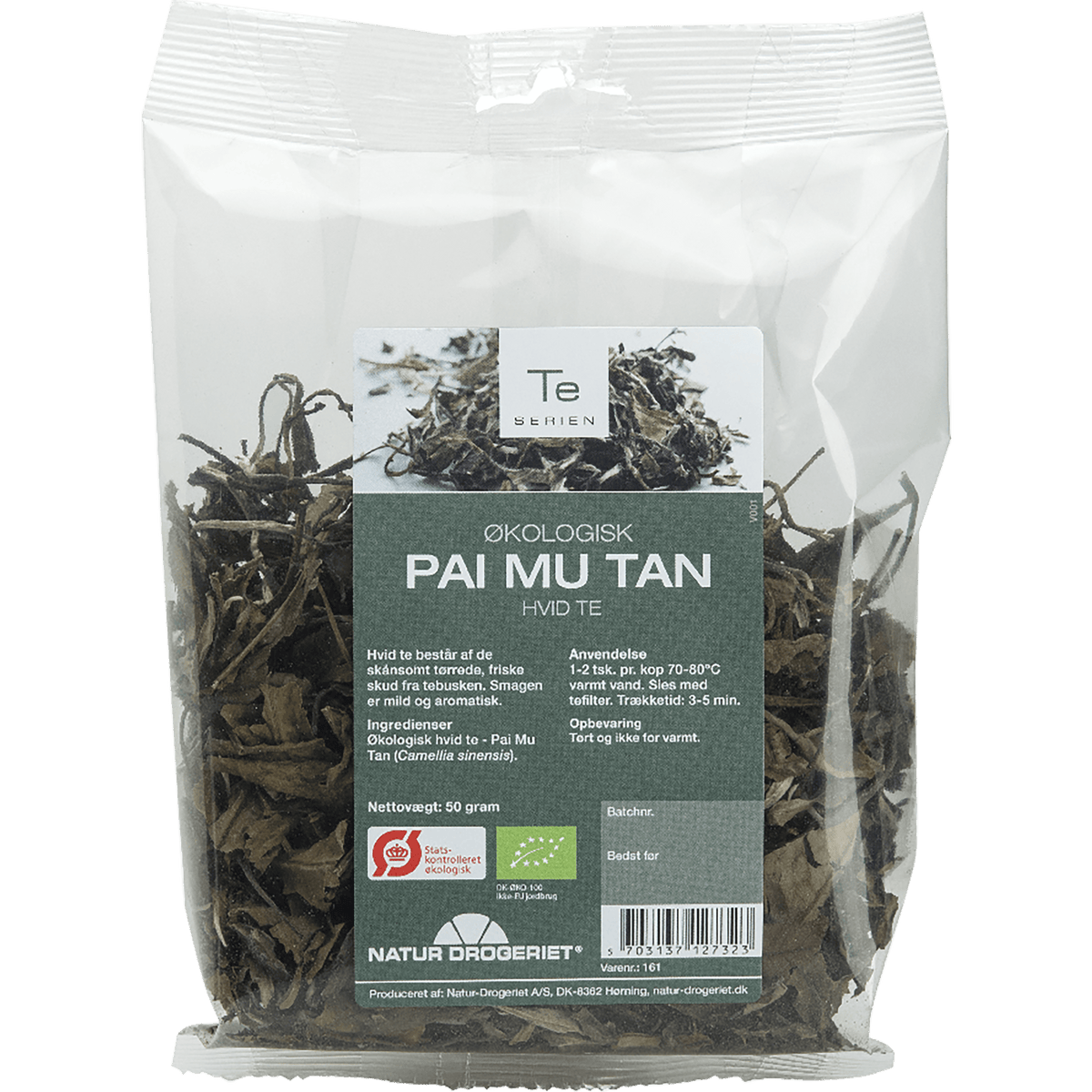 Natur-Drogeriet Hvit Te (Pai Mu Tan) Økologisk | 50 g