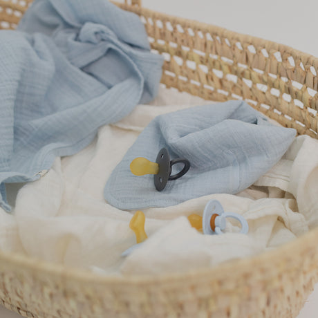 Colour Latex 6mnd+ (Iron/Baby Blue) 2 stk fra BIBS