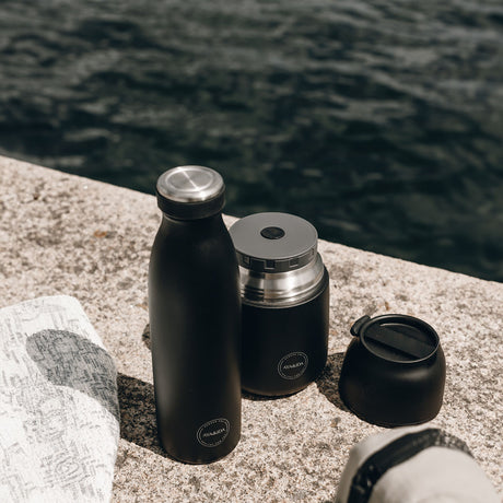 Termos Drikkeflaske Rustfritt Stål Matt Svart fra AYA&IDA
