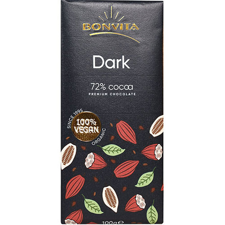 BonVita Chokolade Mørk 72% Cacao Ø | 100 gr fra BonVita