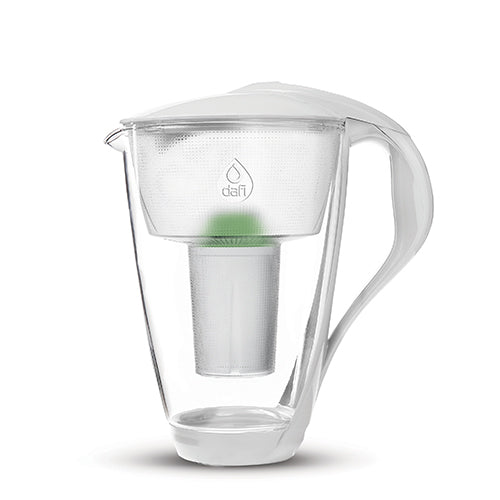 Vannfilter Kanne Hvit 2,0 l. med Alkaline Filter fra Dafi