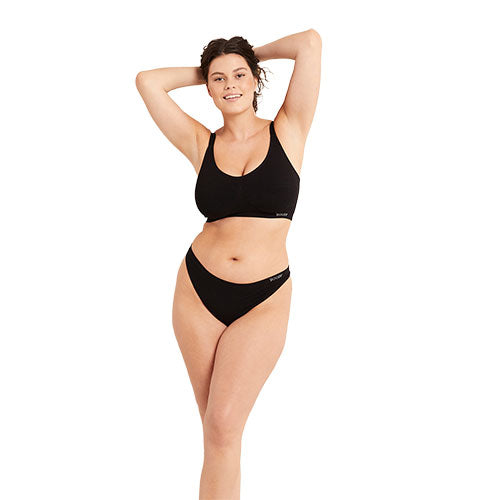 Boody Full Bust Wireless Bras Sort | Str. S fra Boody