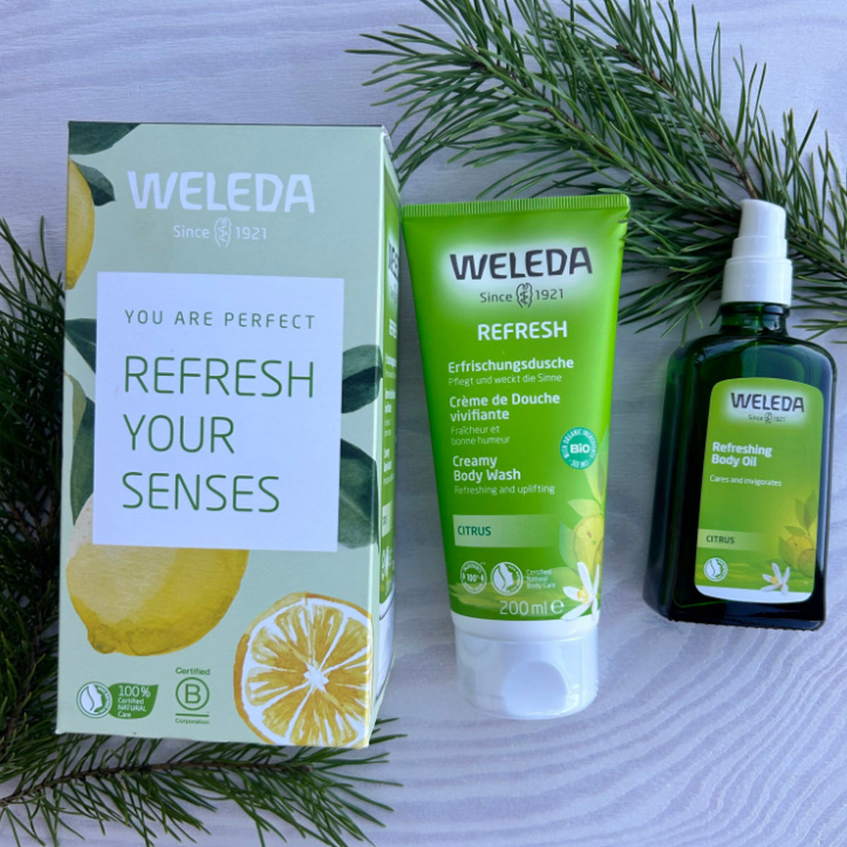 Gaveeske Refresh your Senses fra Weleda