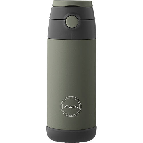 Barneflaske med sugerør - Tropisk Grønn fra AYA&IDA