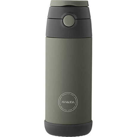 Barneflaske med sugerør - Tropisk Grønn fra AYA&IDA