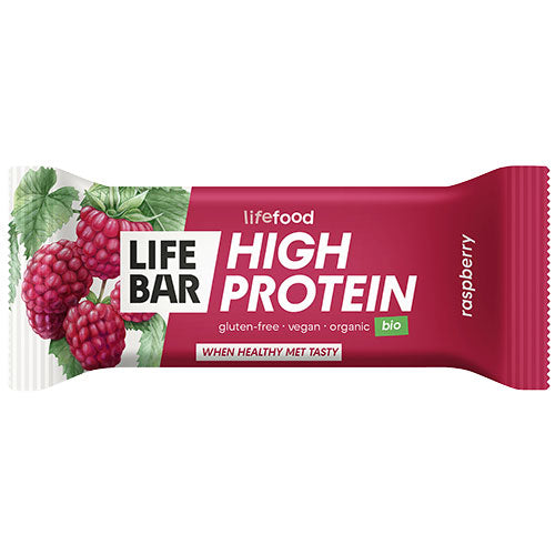 LifeBar Proteinbar Bringebær Øko fra Lifefood