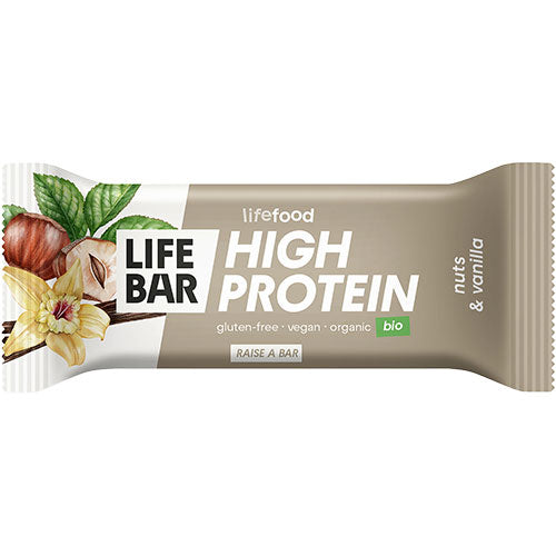 LifeBar Proteinbar med nøtter og vanilje Øko fra Lifefood
