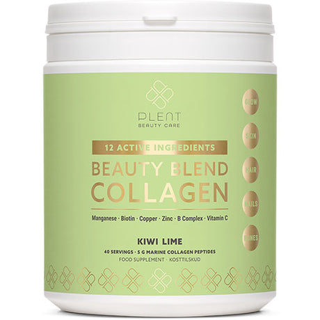 Plent Beauty Blend Collagen (277 gr) | Kiwi Lime fra Plent