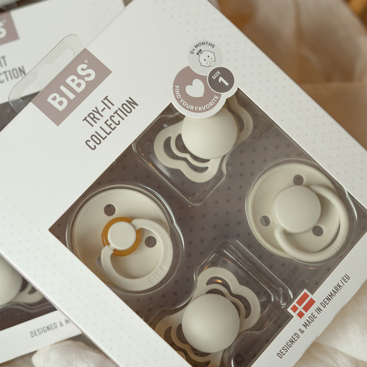 Try-It samling 0-6mnd (Ivory) 4 stk fra BIBS